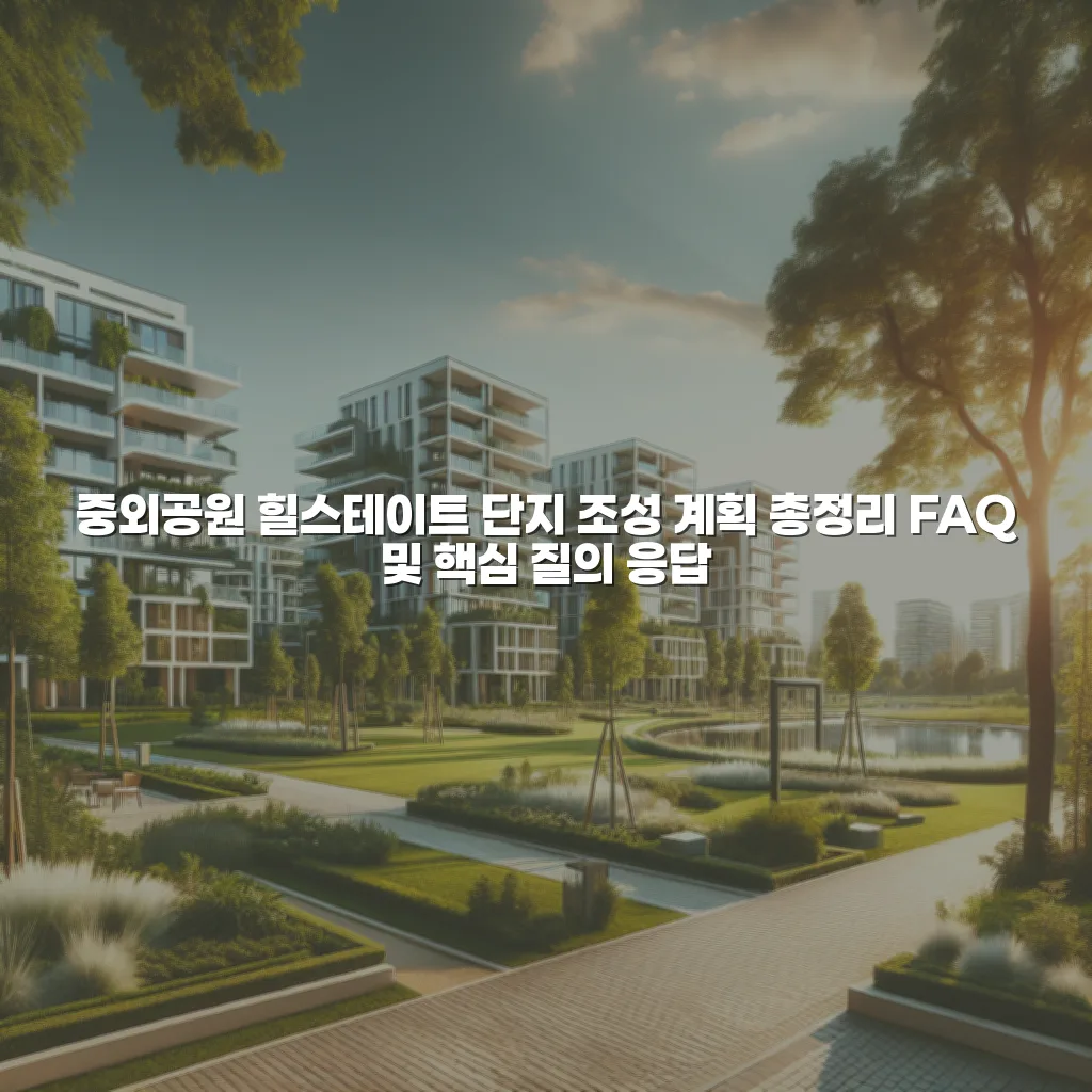중외공원 힐스테이트 단지 조성 계획 총정리 3 중외공원 힐스테이트 단지 조성 계획 총정리