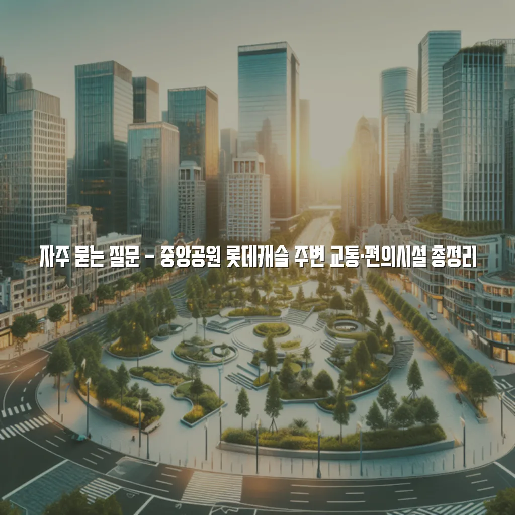 중앙공원 롯데캐슬 주변 교통·편의시설 총정리