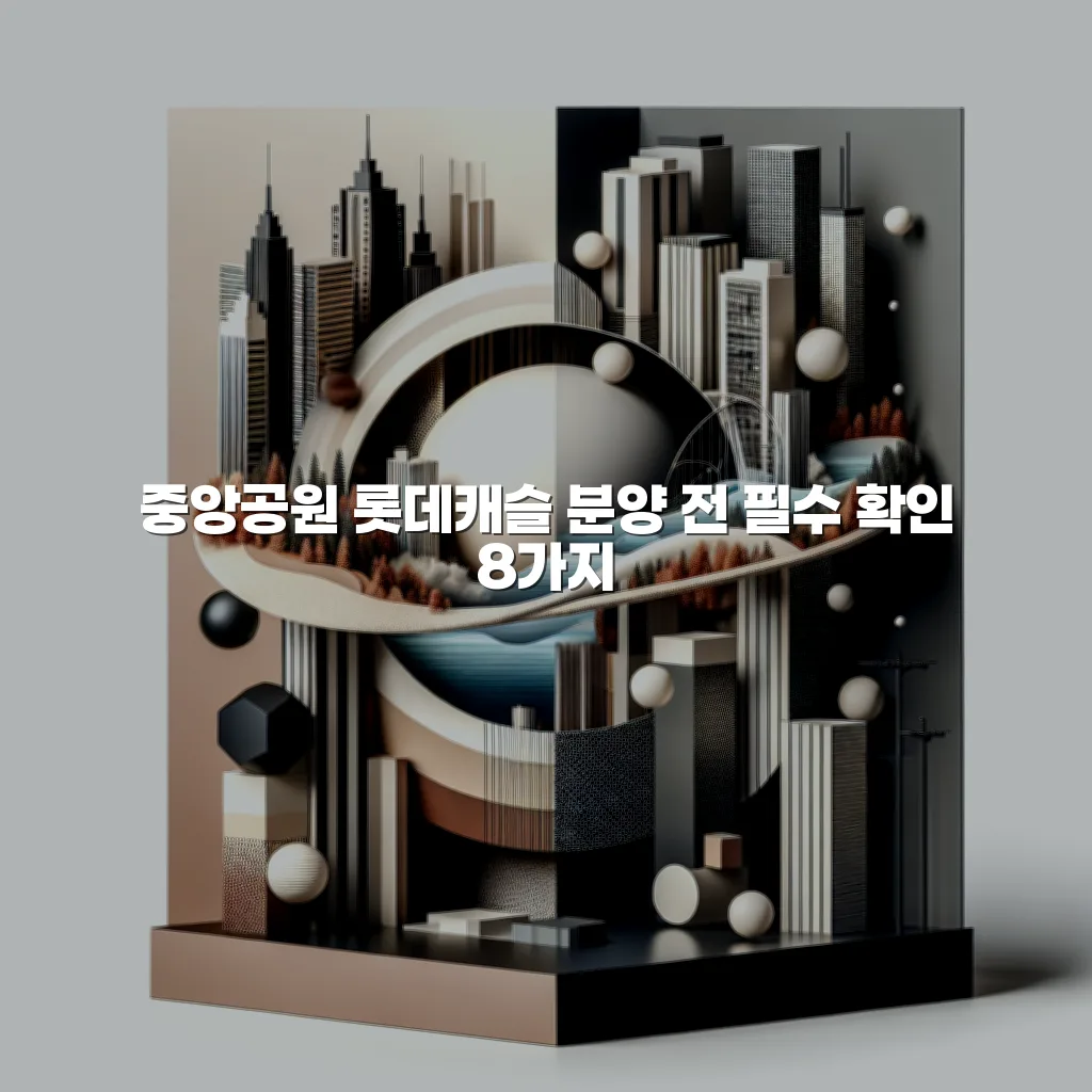 중앙공원 롯데캐슬 분양 전 필수 확인 8가지 5 중앙공원 롯데캐슬 분양 전 필수 확인 8가지