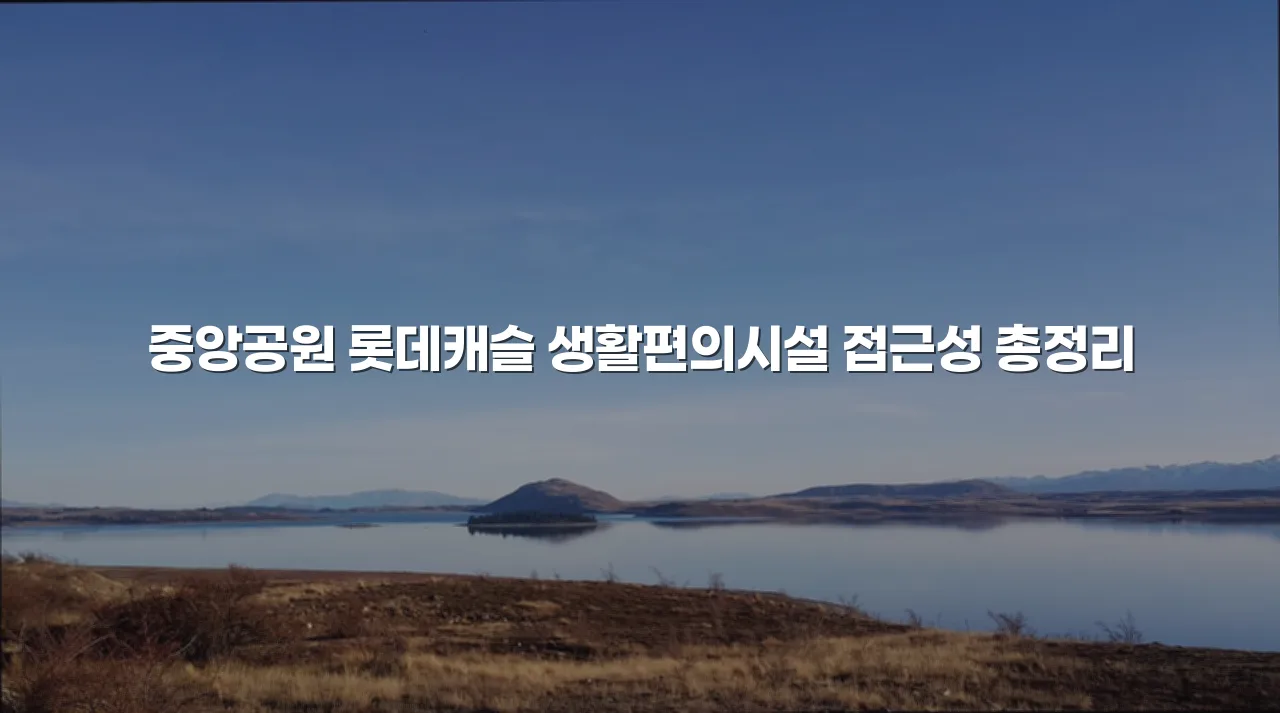 중앙공원 롯데캐슬 생활편의시설 접근성 총정리 3 중앙공원 롯데캐슬 생활편의시설 접근성 총정리