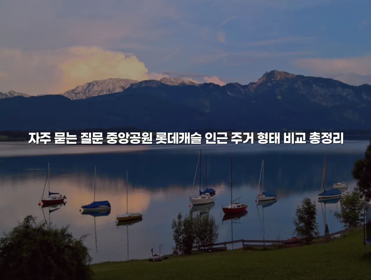 중앙공원 롯데캐슬 인근 주거 형태 비교 총정리 3 중앙공원 롯데캐슬 인근 주거 형태 비교 총정리