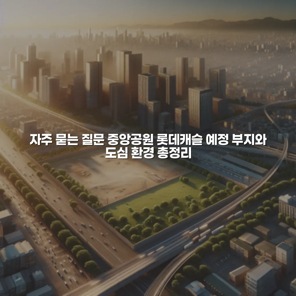 중앙공원 롯데캐슬 예정 부지와 도심 환경 총정리