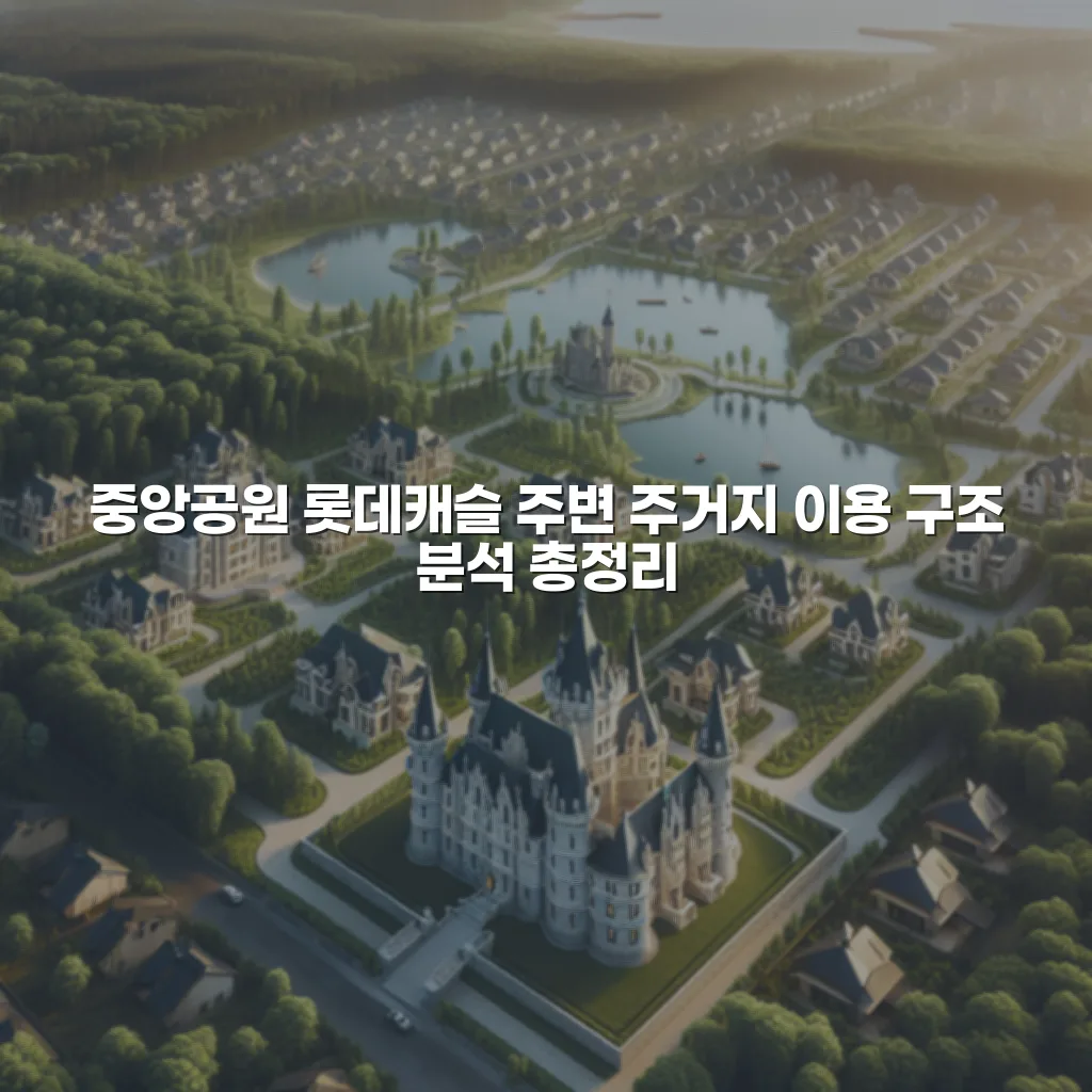 중앙공원 롯데캐슬 주변 주거지 이용 구조 분석 총정리