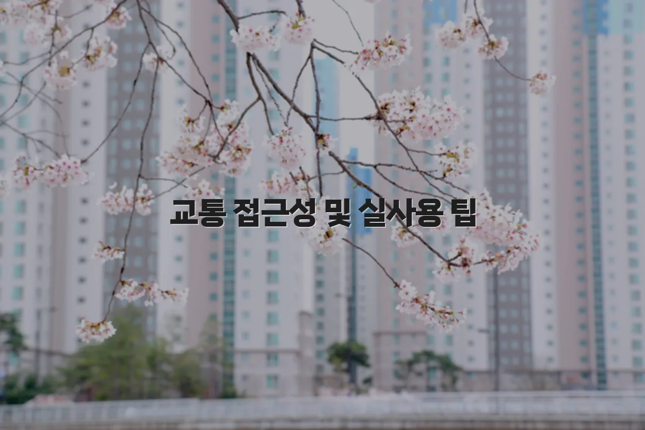 중앙 롯데 아파트 생활권 범위와 편의시설 총정리